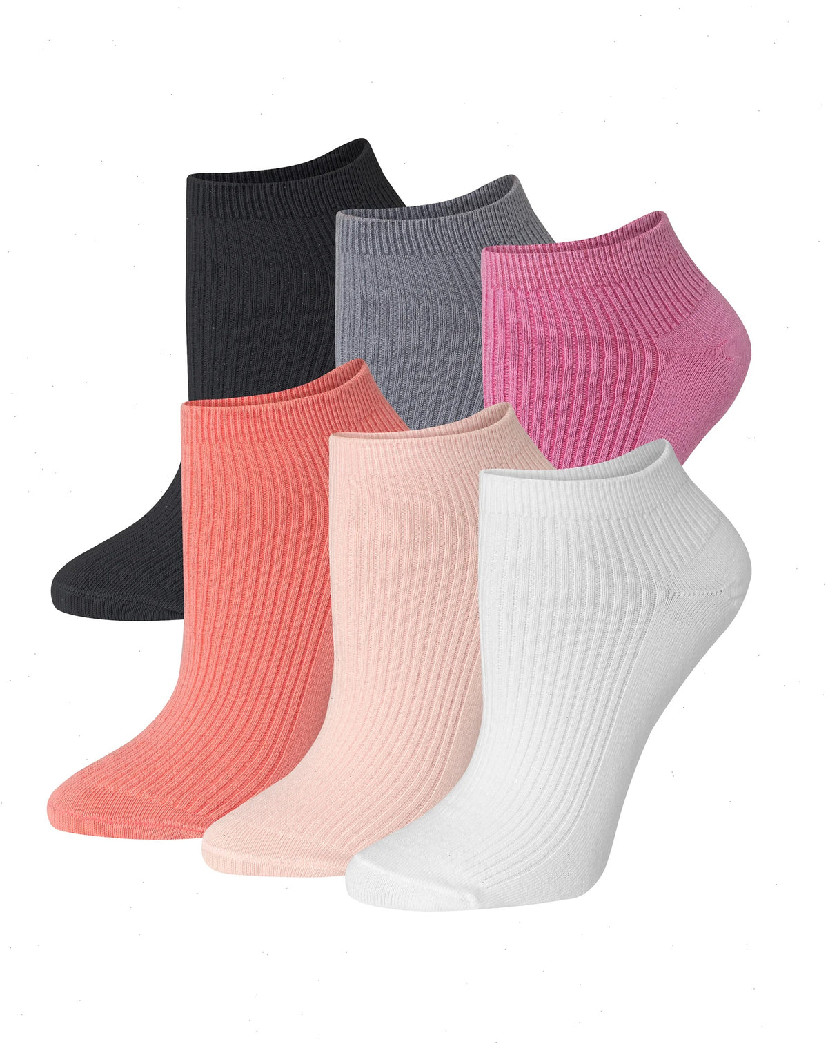Hanes Originals Women&rsquo;s SuperSoft No Show Socks, 6-Pairs
