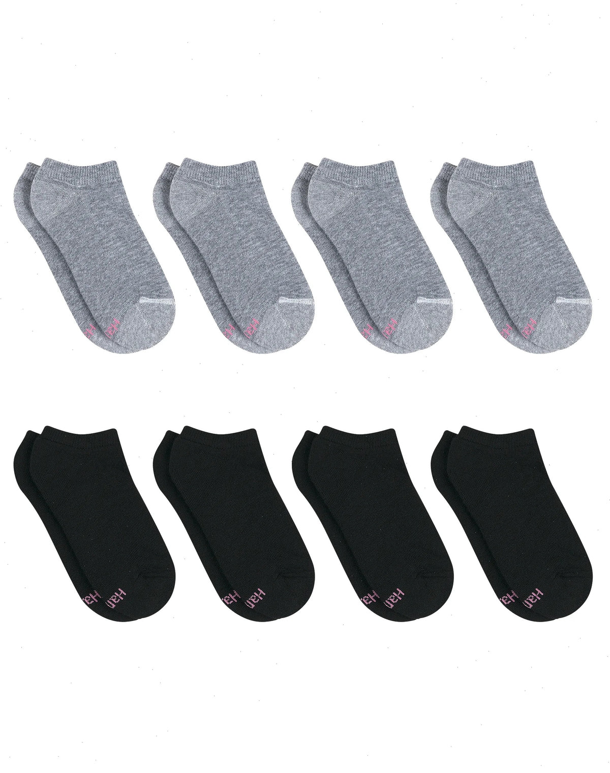 Hanes Ultimate Women's No Show Socks Pack, Cushioned, 8-Pairs