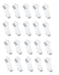 Hanes Men&rsquo;s Cushioned Ankle Socks Pack, 20 Pairs, Moisture Wicking
