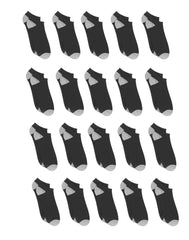 Hanes Men&rsquo;s Cushioned No Show Socks Pack, 20 Pairs, Moisture Wicking