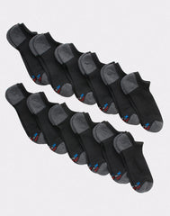 Hanes X-Temp Men's Lightweight No Show Socks, Shoe Sizes 6-12, 12-Pairs