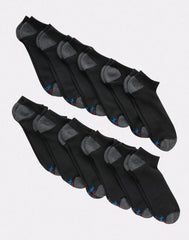 Hanes X-Temp Men's Lightweight Low Cut Socks, Shoe Sizes 6-12, 12-Pairs