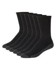 Hanes Double Tough Men's Crew Socks, Max Cushion, 6-Pairs