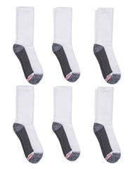 Hanes Double Tough Men's Crew Socks, Max Cushion, 6-Pairs