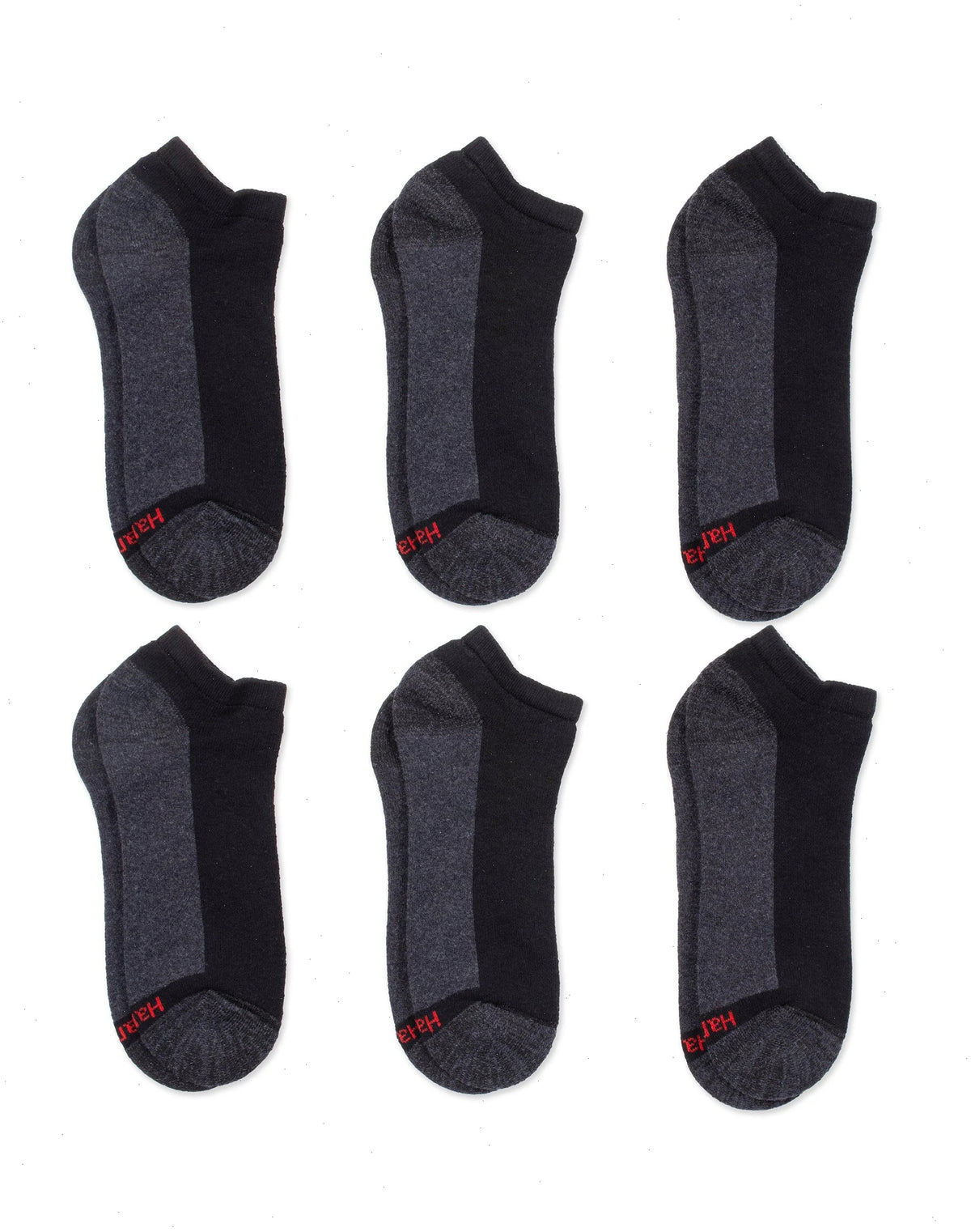Hanes Double Tough Men's Low Cut Socks, Max Cushion, Shoe Sizes 12-14, 6-Pairs