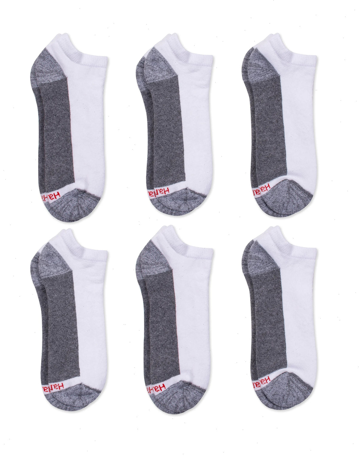 Hanes Double Tough Men's Low Cut Socks, Max Cushion, Shoe Sizes 12-14, 6-Pairs