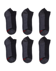 Hanes Double Tough Men's Low Cut Socks, Max Cushion, Shoe Sizes 6-12, 6-Pairs