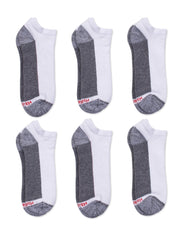 Hanes Double Tough Men's Low Cut Socks, Max Cushion, Shoe Sizes 6-12, 6-Pairs