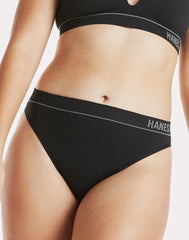 Hanes Originals Women's Seamless Rib Hi-Rise Cheeky Underwear, Neutrals, 6-Pack