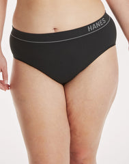 Hanes Originals Women's Seamless Rib Hi-Leg Bikini Underwear, Neutrals, 6-Pack