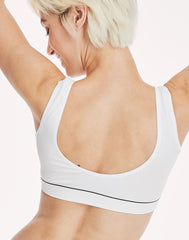 Hanes Originals Women's Seamless Rib Scoop Crop Bralette, ComfortFlex Fit