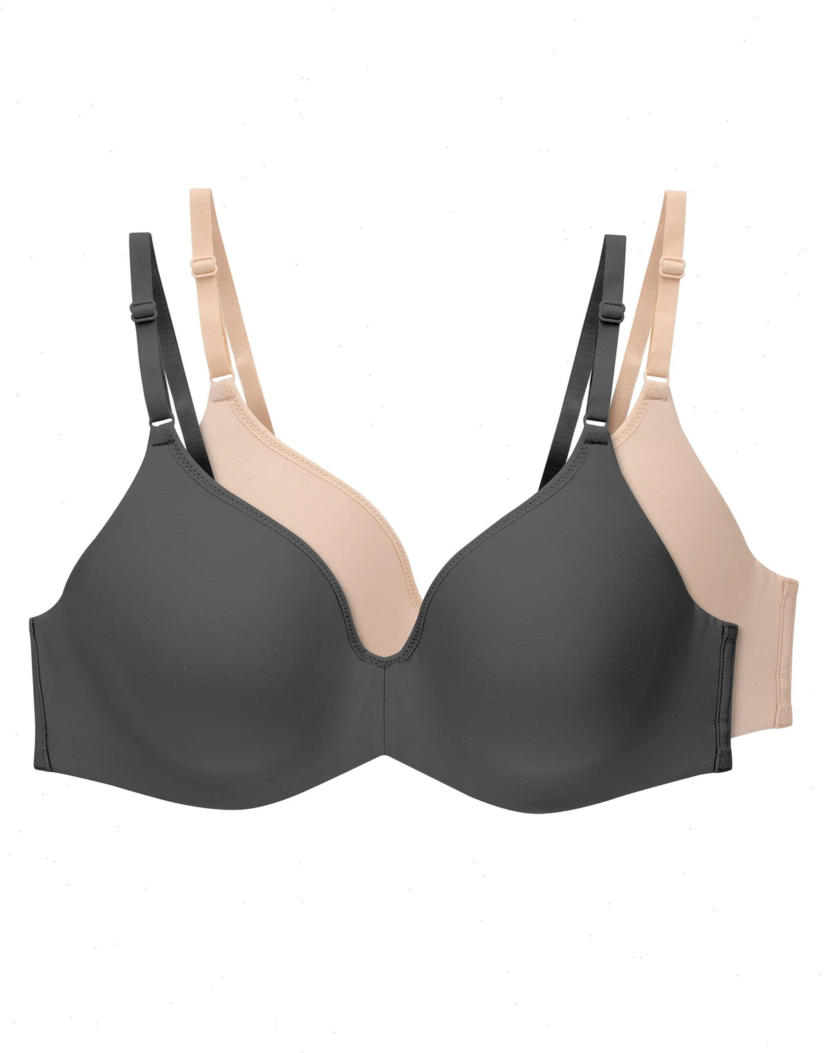 Hanes Invisible Look Women's Underwire T-Shirt Bra, 2-Pack