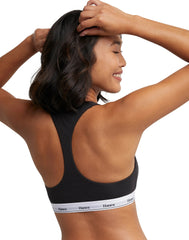 Hanes Originals Racerback Bralette, Breathable Stretch Cotton, 2-Pack