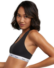 Hanes Originals Racerback Bralette, Breathable Stretch Cotton, 2-Pack