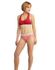 Hanes Originals Racerback Bralette, Breathable Stretch Cotton, 2-Pack