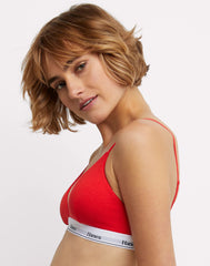 Hanes Originals Women's Triangle Bralette, Breathable Stretch Cotton, 2-Pack