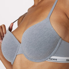 Hanes Originals Stretch Cotton Underwire T-Shirt Bra