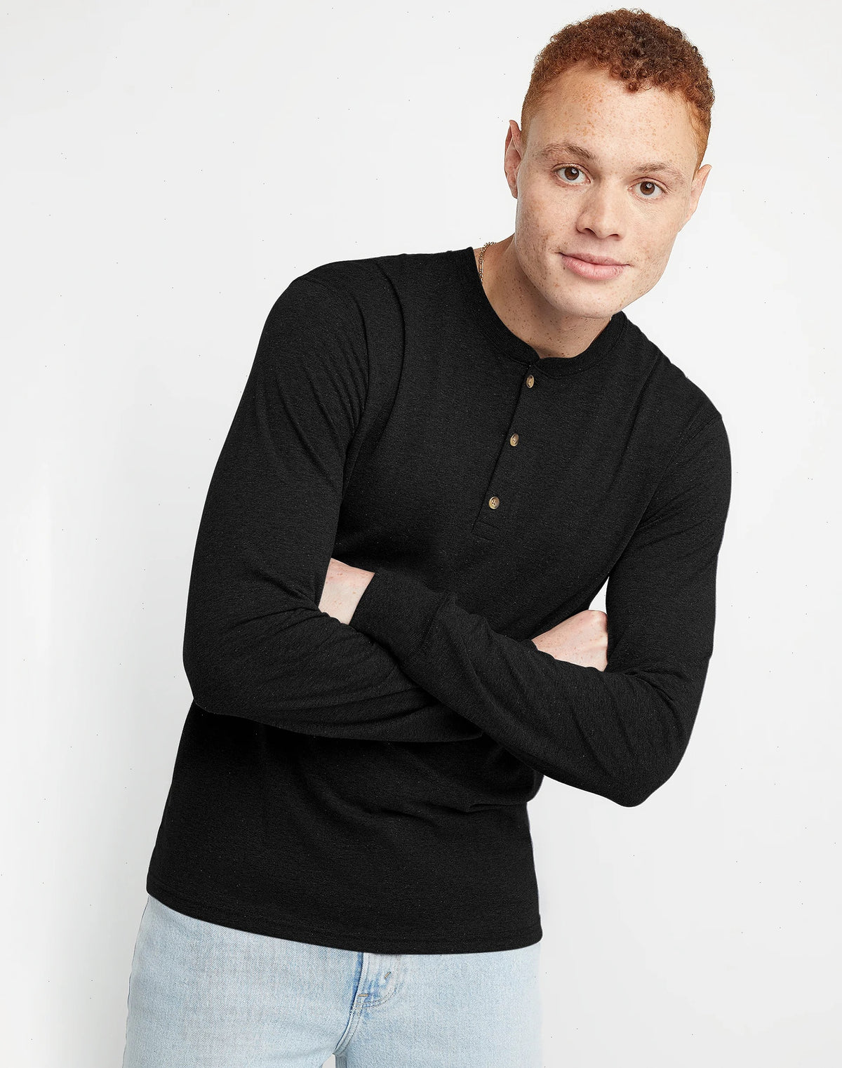 Hanes Originals Men's Long Sleeve Henley T-Shirt