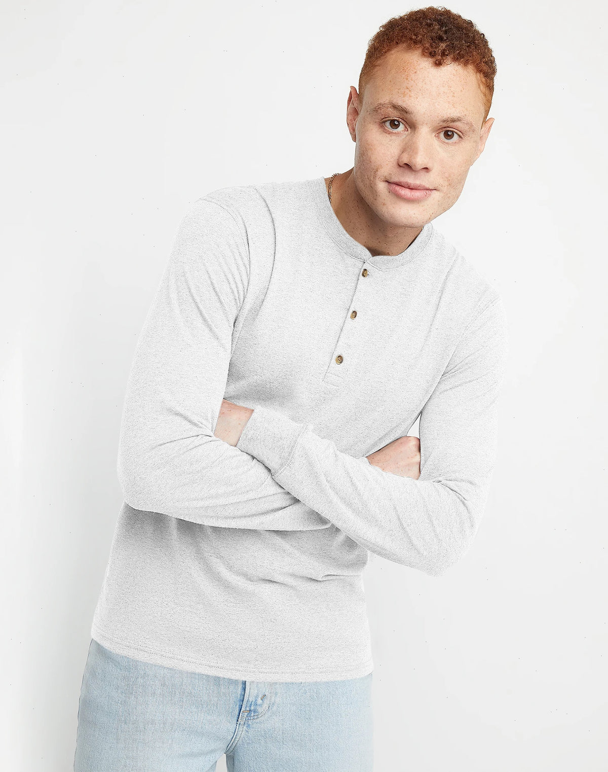 Hanes Originals Men's Long Sleeve Henley T-Shirt