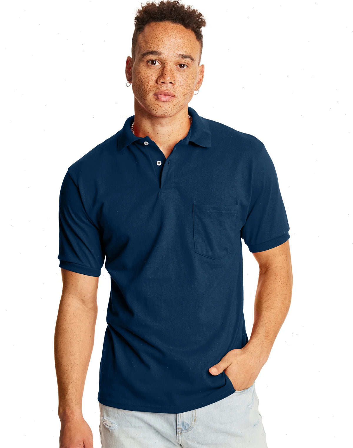 Hanes EcoSmart  Men's Pocket Polo Shirt, 2-Pack