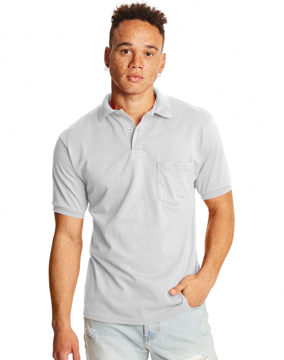 Hanes EcoSmart  Men's Pocket Polo Shirt, 2-Pack
