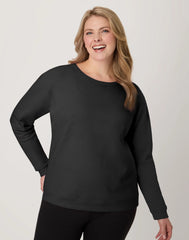 Hanes EcoSmart Women's Fleece Sweatshirt, V-Notch