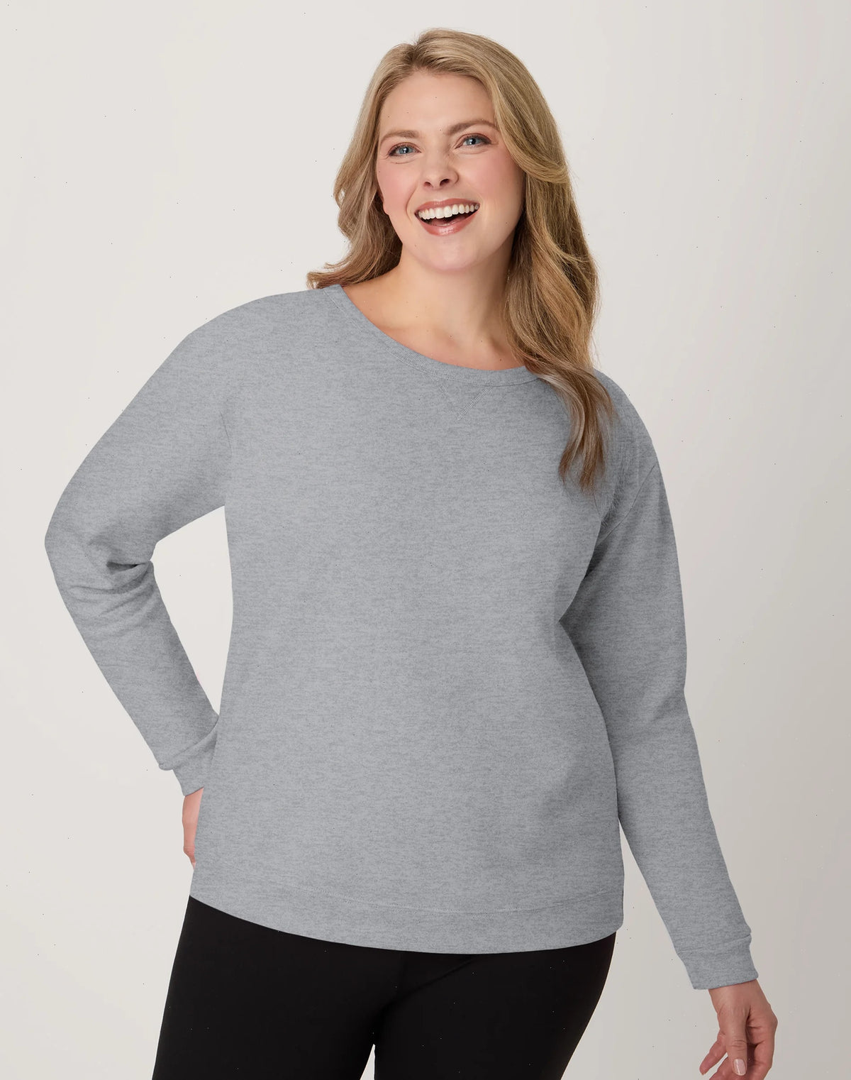 Hanes EcoSmart Women's Fleece Sweatshirt, V-Notch