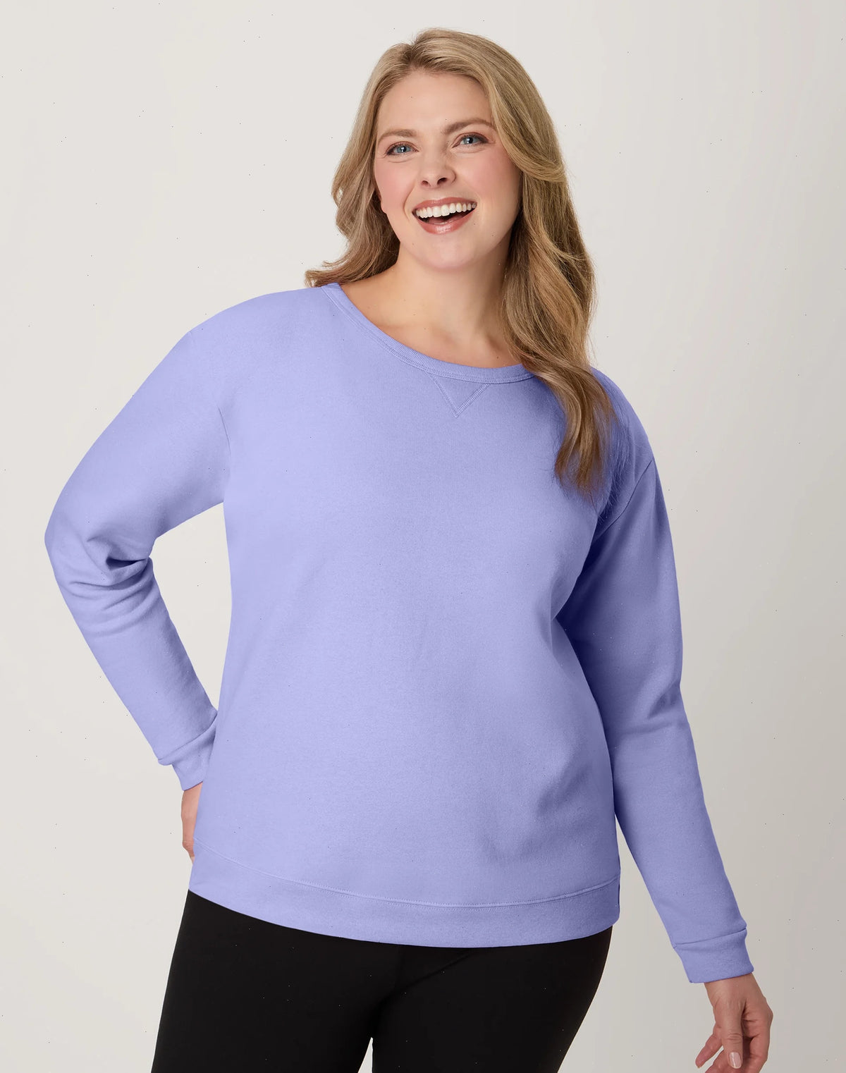 Hanes EcoSmart Women's Fleece Sweatshirt, V-Notch