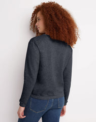 Hanes EcoSmart Women's Fleece Sweatshirt, V-Notch