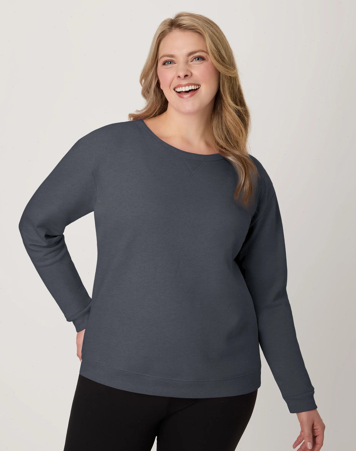 Hanes EcoSmart Women's Fleece Sweatshirt, V-Notch