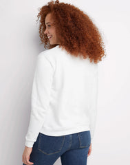 Hanes EcoSmart Women's Fleece Sweatshirt, V-Notch