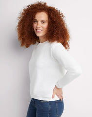 Hanes EcoSmart Women's Fleece Sweatshirt, V-Notch