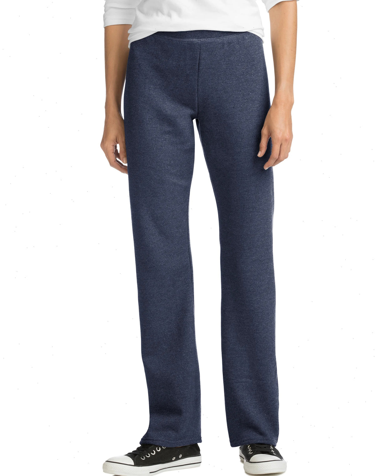 Hanes EcoSmart Women's Fleece Sweatpants with Open Bottom Legs, 28.5" (Petite Size)