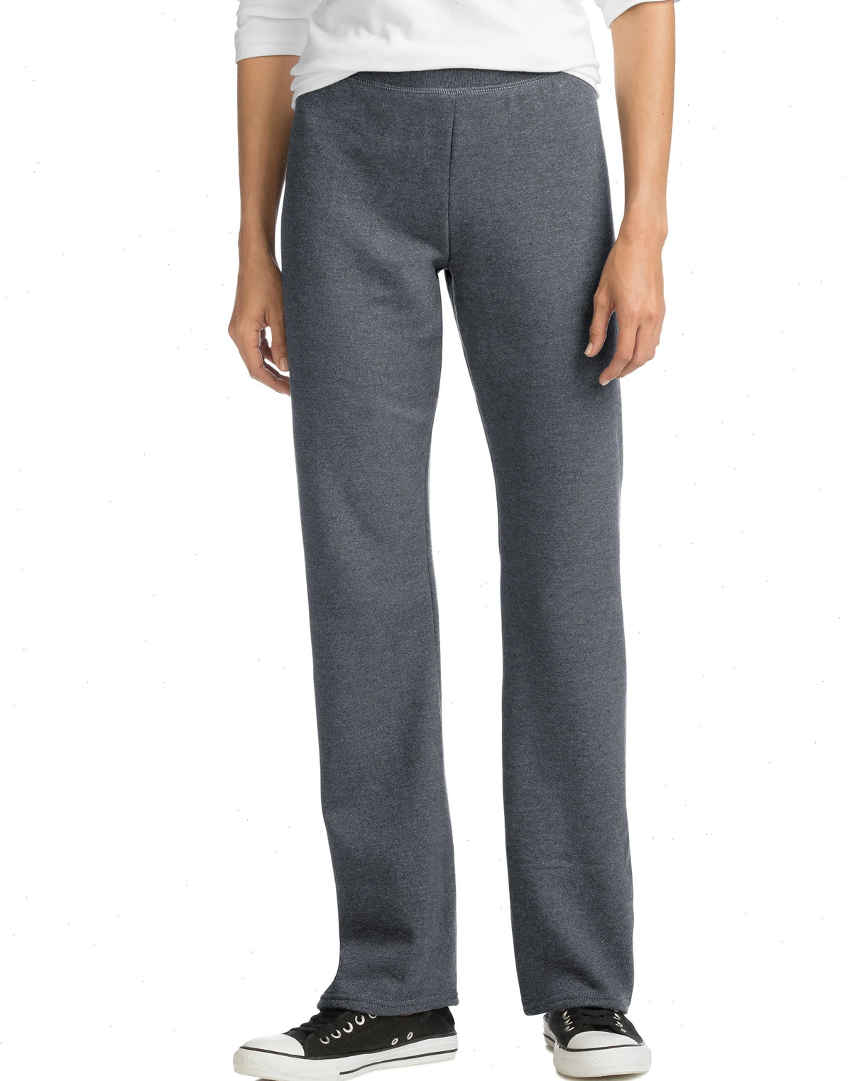 Hanes EcoSmart Women's Fleece Sweatpants with Open Bottom Legs, 28.5" (Petite Size)