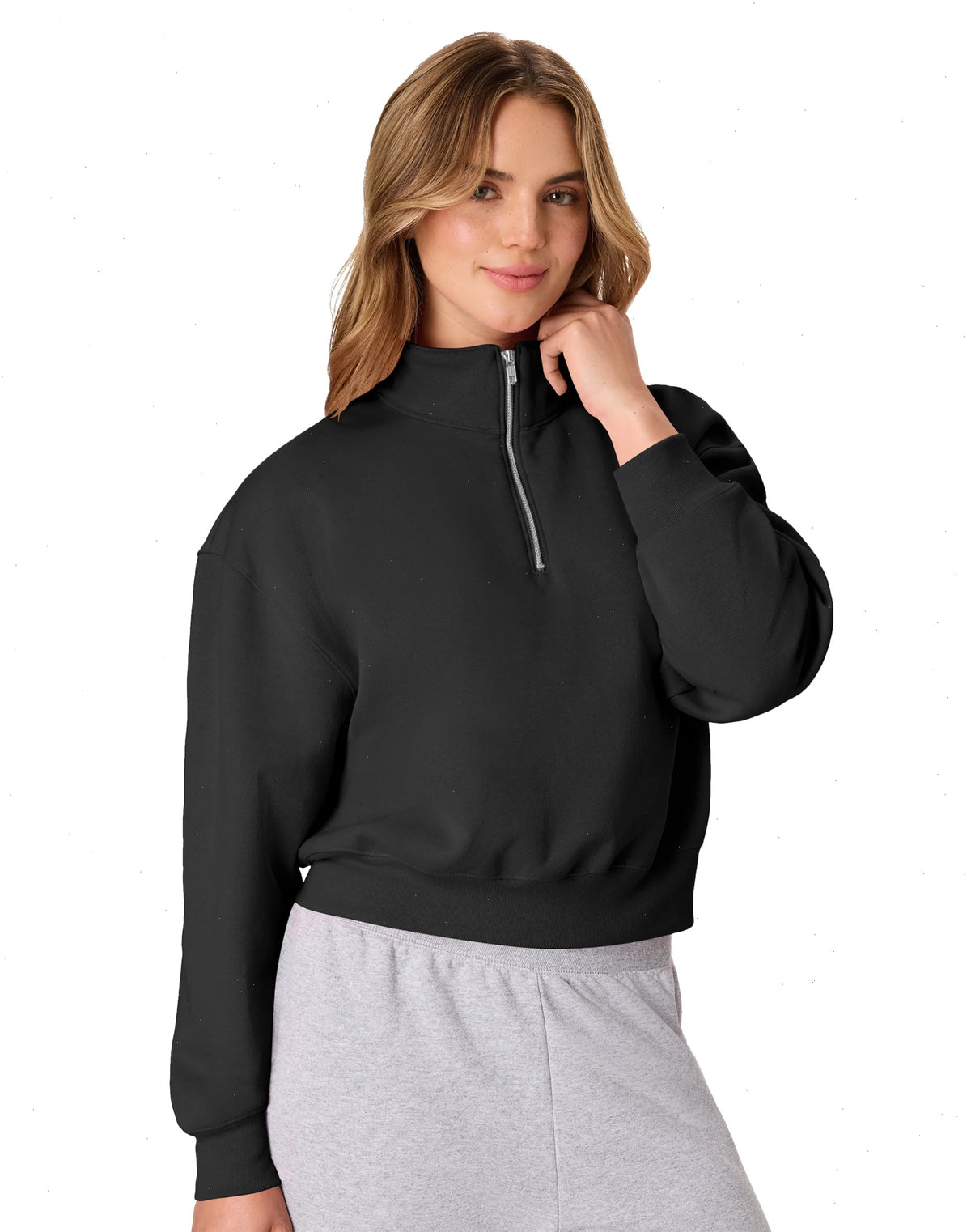 Hanes EcoSmart Women’s Fleece Quarter-Zip Pullover