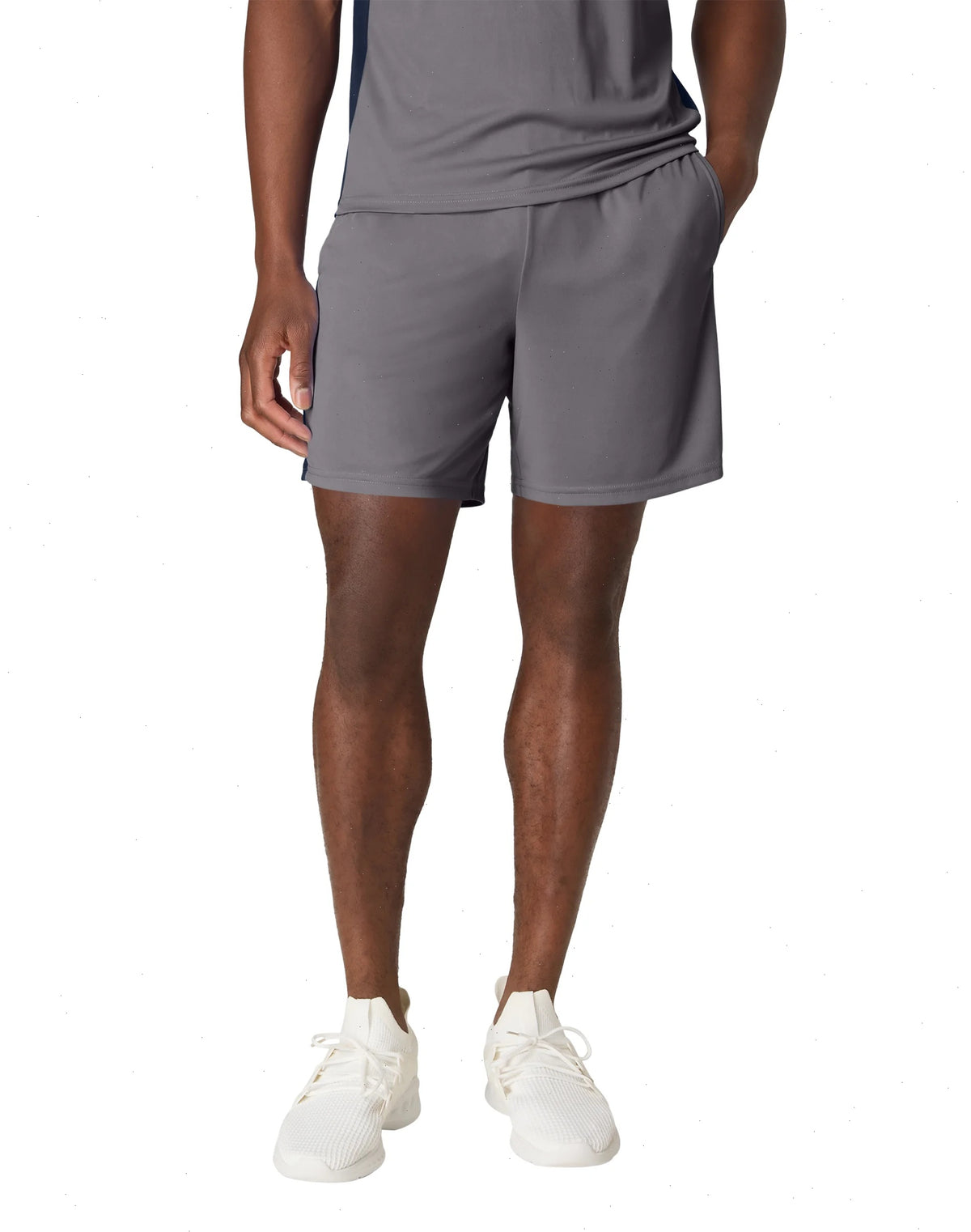 Hanes Men's Shorts, Cool DRI® 7" Color Blocked Short, Moisture Wicking + UPF 40