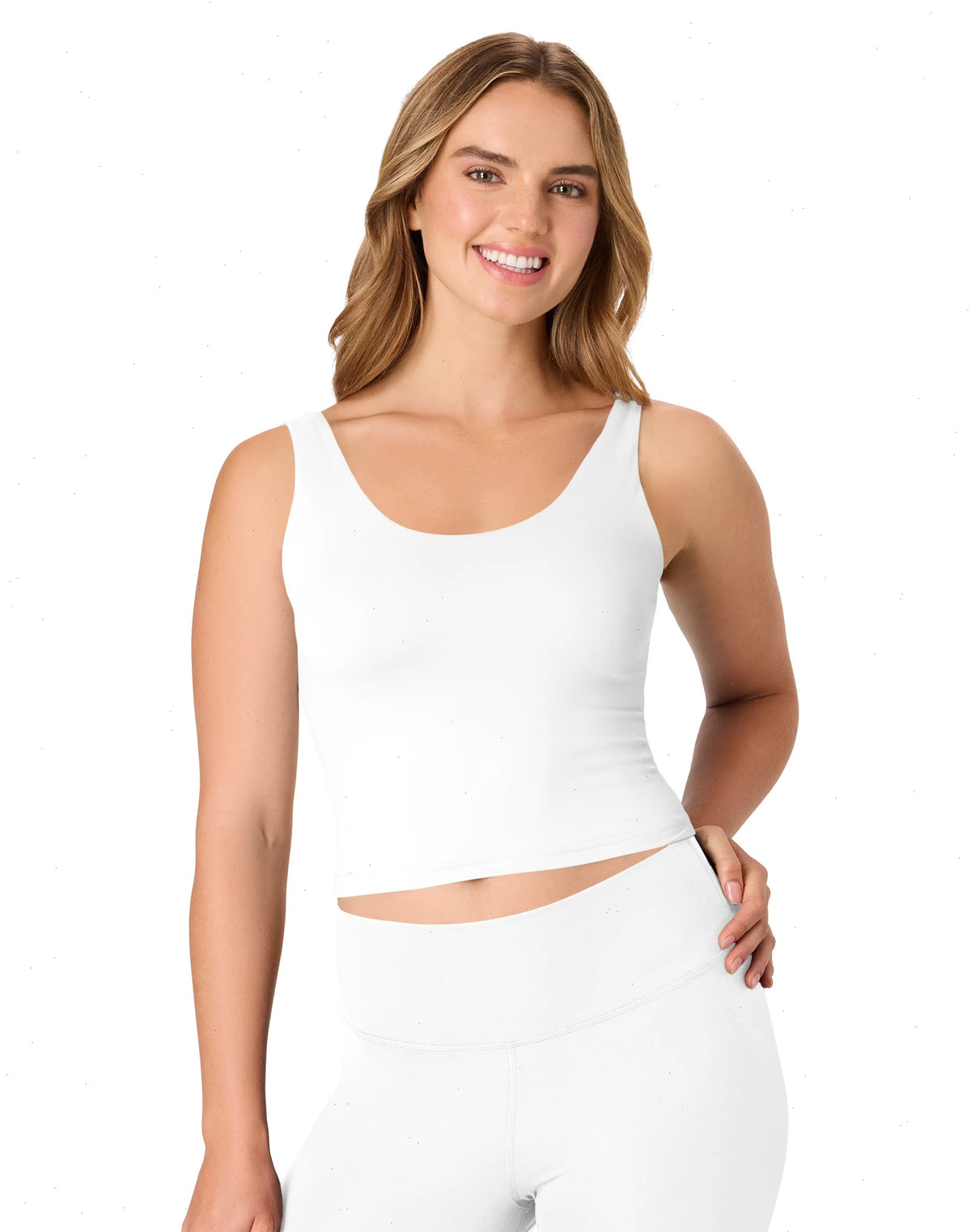 Hanes CoolDRI Women's Crop Tank with Built-in Shelf Bra, 3-Pack