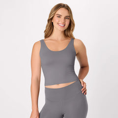 Hanes CoolDRI Women's Crop Tank with Built-in Shelf Bra, 3-Pack