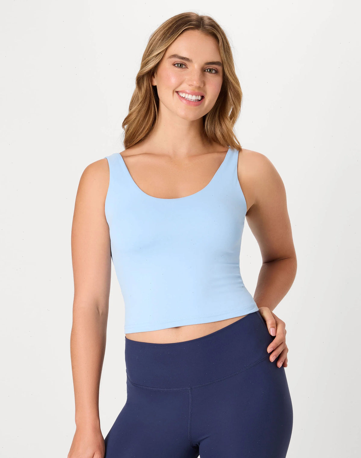 Hanes CoolDRI Women's Crop Tank with Built-in Shelf Bra, 3-Pack