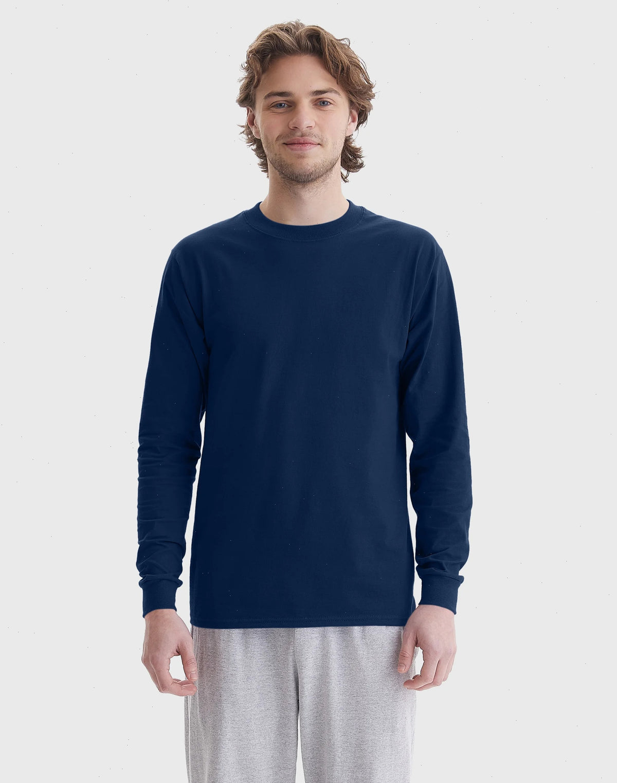 Hanes Beefy Men's Long Sleeve T-Shirt, Cotton