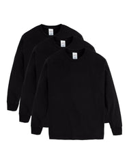 Hanes Boys' Long Sleeve T-Shirt, 3-Pack