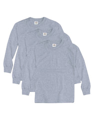 Hanes Boys' Long Sleeve T-Shirt, 3-Pack