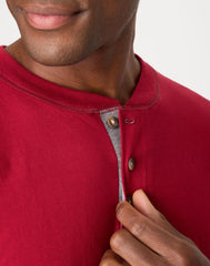 Hanes Beefy-T Men's Long Sleeve Henley