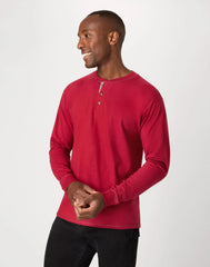 Hanes Beefy-T Men's Long Sleeve Henley