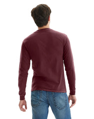 Hanes Beefy-T Men's Long Sleeve Henley