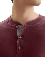 Hanes Beefy-T Men's Long Sleeve Henley