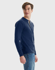 Hanes Beefy-T Men's Long Sleeve Henley