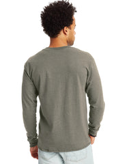 Hanes Beefy-T Men's Long Sleeve Henley