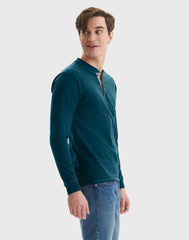 Hanes Beefy-T Men's Long Sleeve Henley