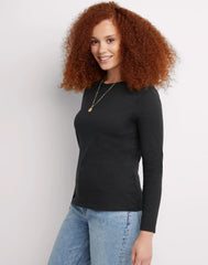 Hanes Women's Long Sleeve Cotton T-Shirt